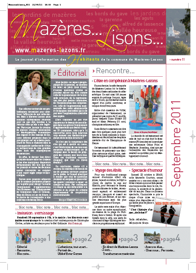 Mazères-Lisons n°11 – Septembre 2011