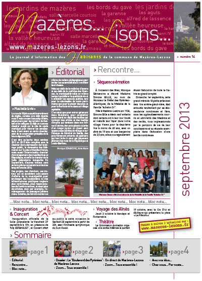 Mazères-Lisons n°14 – Septembre 2013