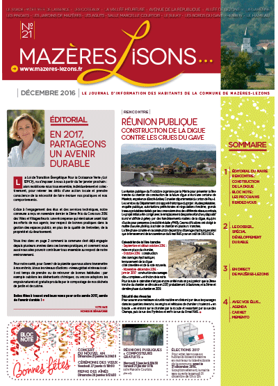 Mazères-Lisons n°21 – Décembre 2016