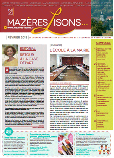 Mazères-Lisons n°23 – Février 2018