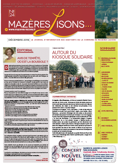 Mazères-Lisons n°24 – Décembre 2018