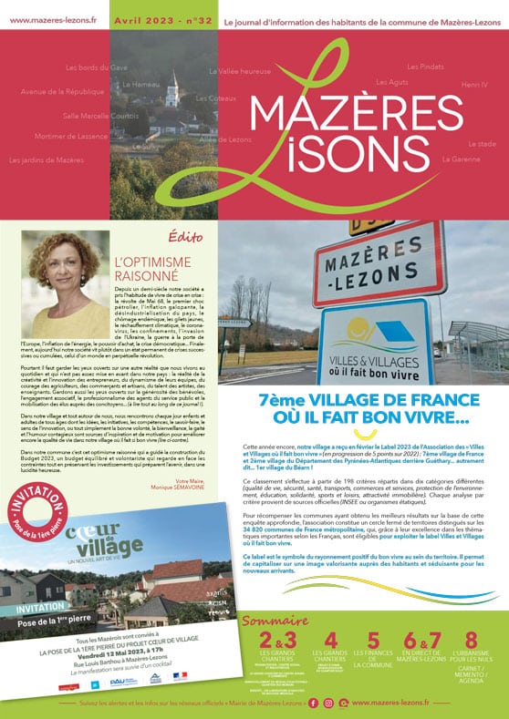 Mazères-Lisons n°32 – Avril 2023