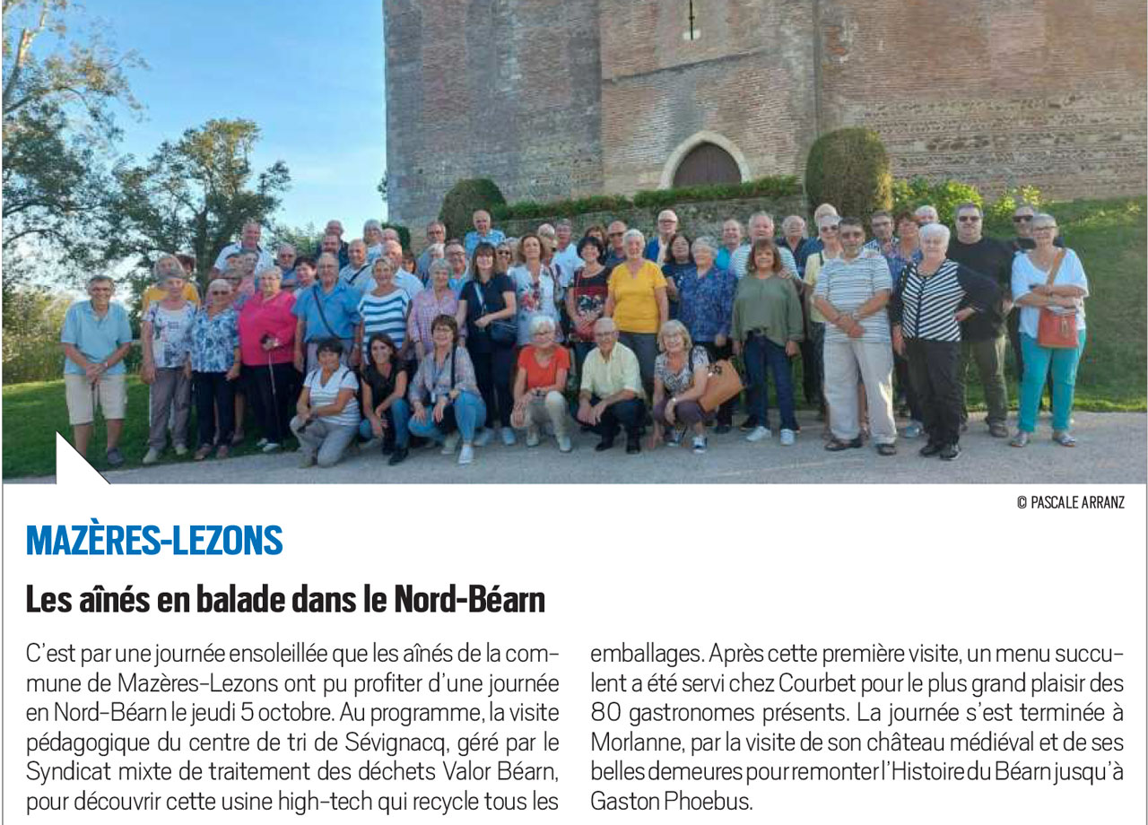 2023 10 20 les aines en balade dans le nord bearn